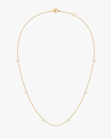 Collana Un Filo Di Luce Briolette 6 Diamanti Bianchi