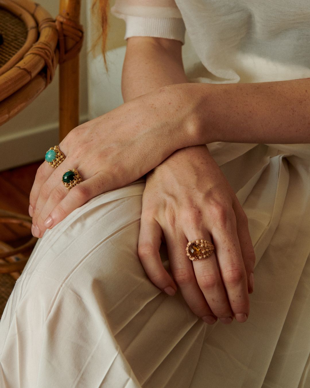 Bague Cenerentola or rose