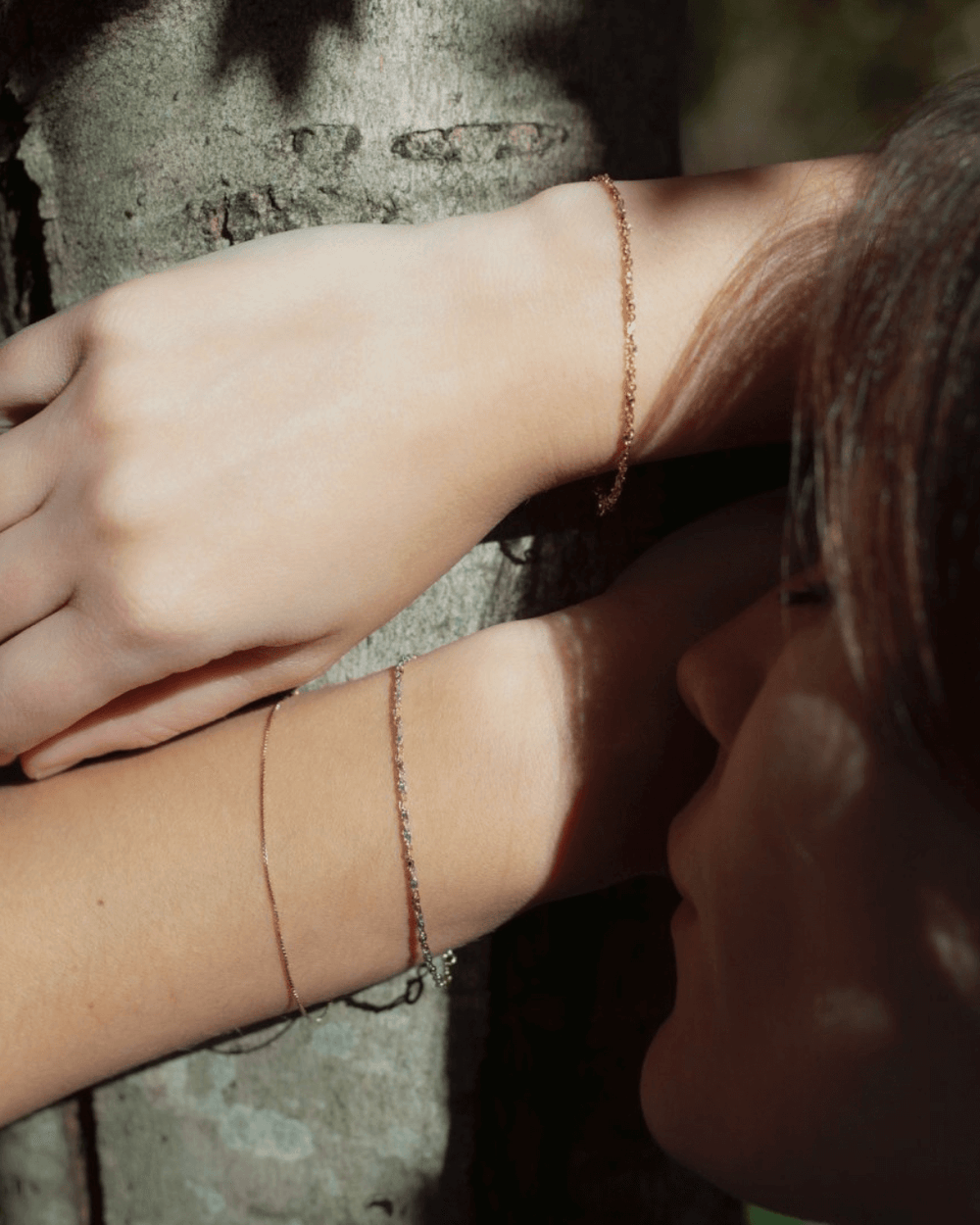Bracciale Treccia Oro Giallo e Rosa